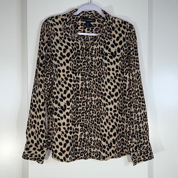 CYNTHIA ROWLEY leopard button down shirt - Picture 5 of 11